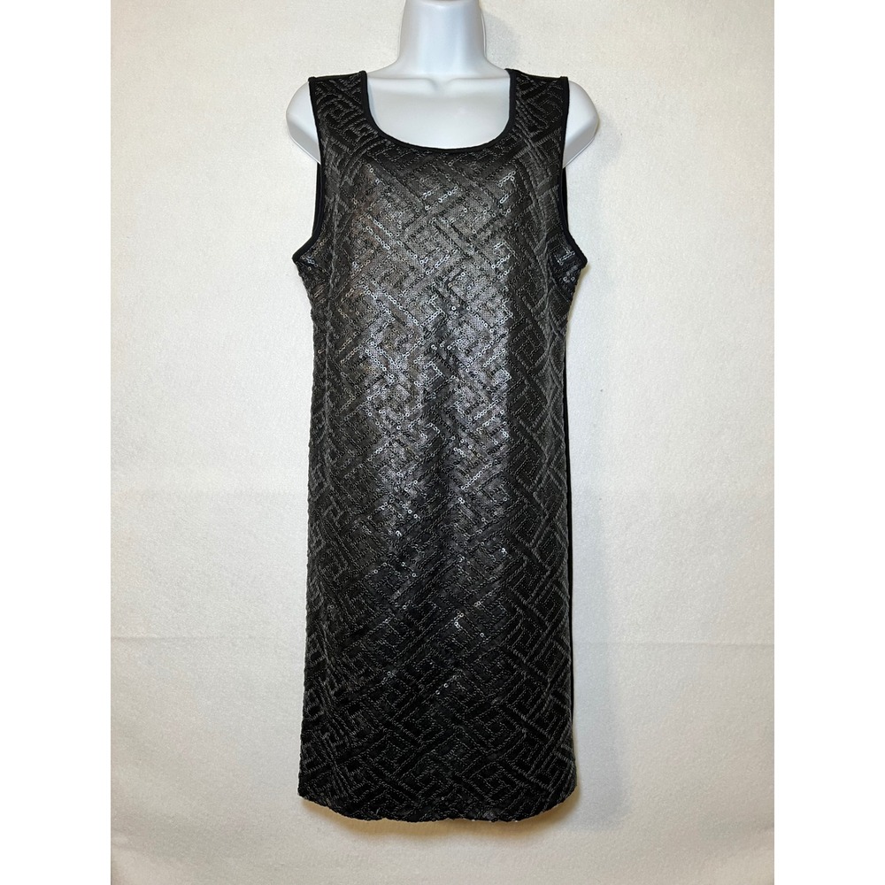 Chelsea & Violet Indie Sleaze Party Black Sequin Geometric Litte Black Dress M